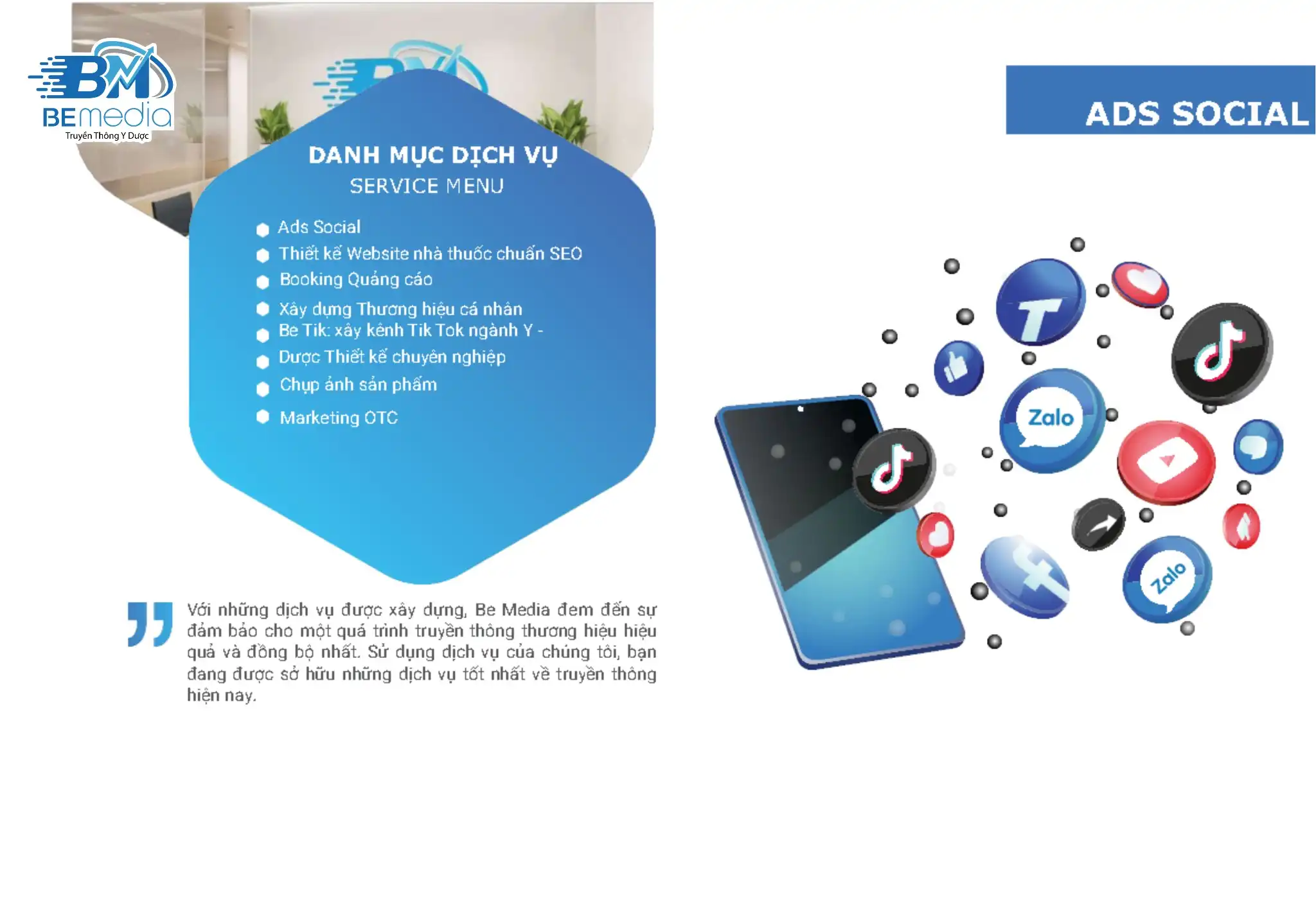 Be Media – Giải pháp truyền thông y dược chuyên biệt cho ngành làm đẹp và sức khỏe