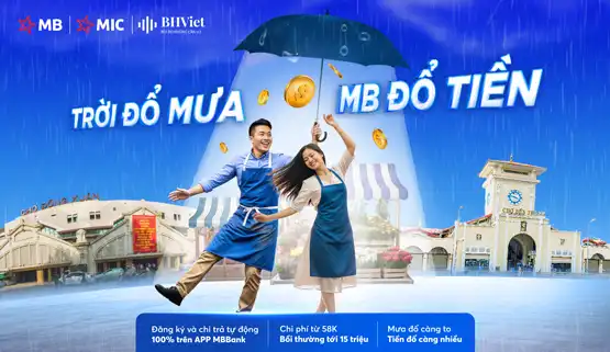 MB tiên phong với bảo hiểm thời tiết theo chỉ số lượng mưa